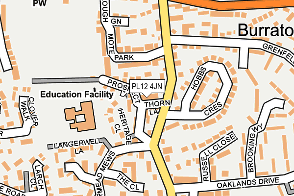 PL12 4JN map - OS OpenMap – Local (Ordnance Survey)
