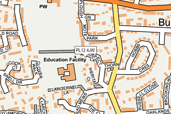 PL12 4JW map - OS OpenMap – Local (Ordnance Survey)