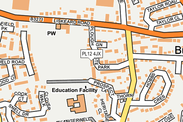 PL12 4JX map - OS OpenMap – Local (Ordnance Survey)