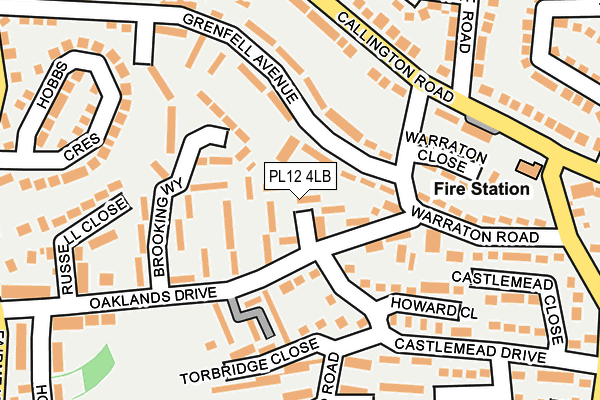 PL12 4LB map - OS OpenMap – Local (Ordnance Survey)