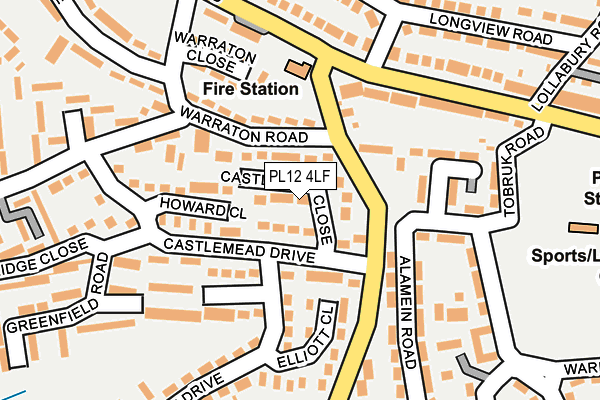 PL12 4LF map - OS OpenMap – Local (Ordnance Survey)