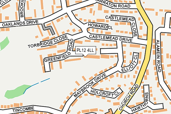 PL12 4LL map - OS OpenMap – Local (Ordnance Survey)