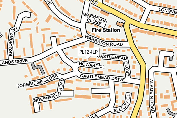 PL12 4LP map - OS OpenMap – Local (Ordnance Survey)