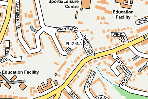 PL12 4NA map - OS OpenMap – Local (Ordnance Survey)