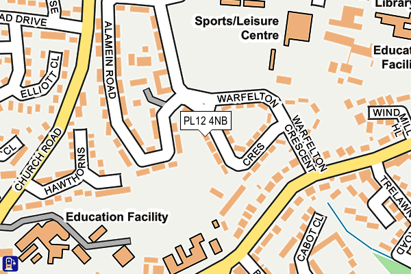 PL12 4NB map - OS OpenMap – Local (Ordnance Survey)