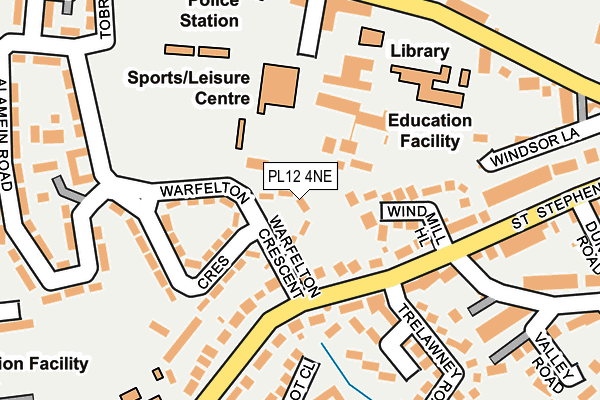 PL12 4NE map - OS OpenMap – Local (Ordnance Survey)
