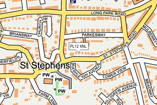 PL12 4NL map - OS OpenMap – Local (Ordnance Survey)