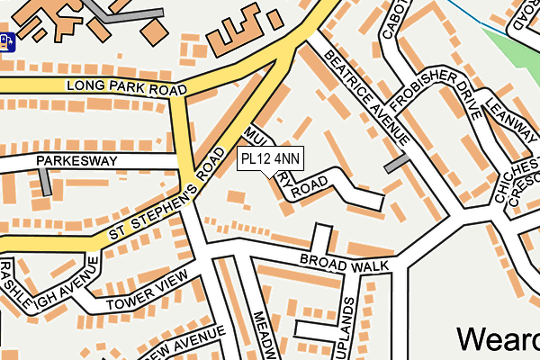 PL12 4NN map - OS OpenMap – Local (Ordnance Survey)