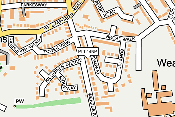 PL12 4NP map - OS OpenMap – Local (Ordnance Survey)