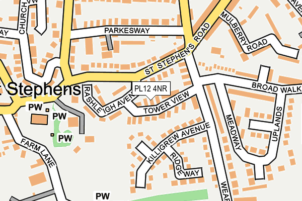 PL12 4NR map - OS OpenMap – Local (Ordnance Survey)