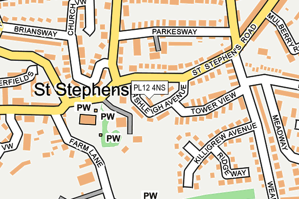 PL12 4NS map - OS OpenMap – Local (Ordnance Survey)