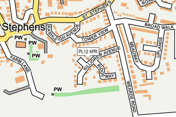 PL12 4PR map - OS OpenMap – Local (Ordnance Survey)