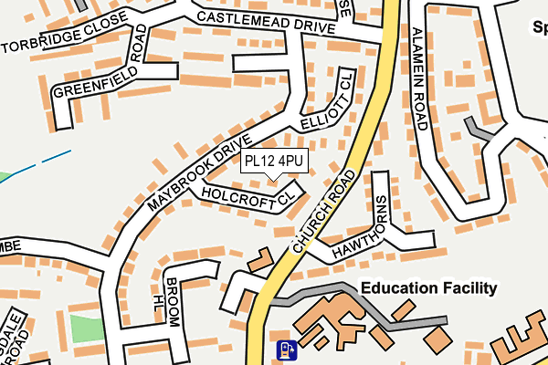 PL12 4PU map - OS OpenMap – Local (Ordnance Survey)