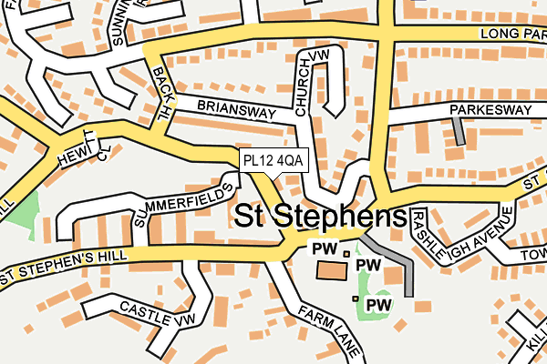 PL12 4QA map - OS OpenMap – Local (Ordnance Survey)