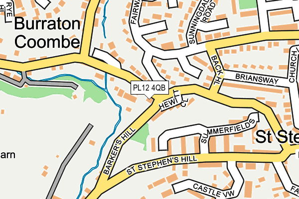 PL12 4QB map - OS OpenMap – Local (Ordnance Survey)