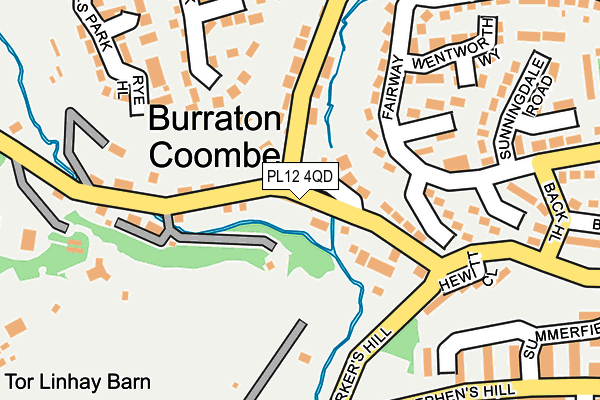 PL12 4QD map - OS OpenMap – Local (Ordnance Survey)