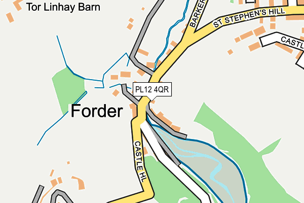 PL12 4QR map - OS OpenMap – Local (Ordnance Survey)