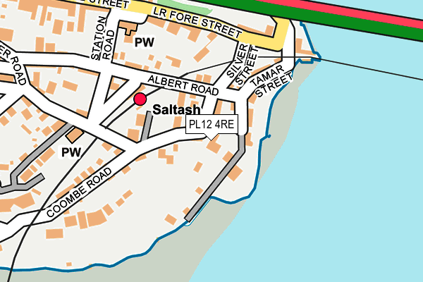 PL12 4RE map - OS OpenMap – Local (Ordnance Survey)