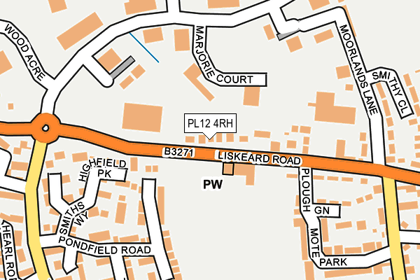 PL12 4RH map - OS OpenMap – Local (Ordnance Survey)