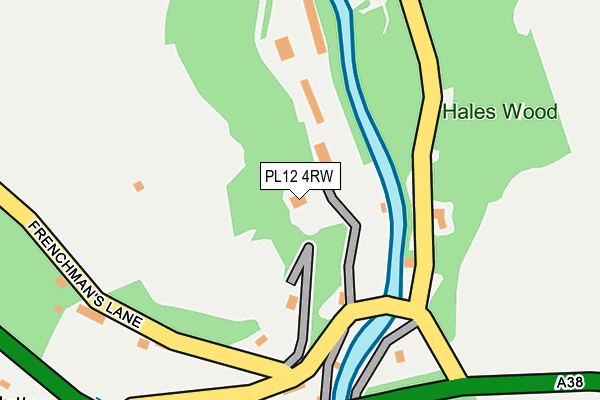 PL12 4RW map - OS OpenMap – Local (Ordnance Survey)