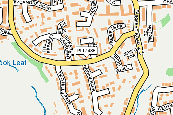 PL12 4SE map - OS OpenMap – Local (Ordnance Survey)