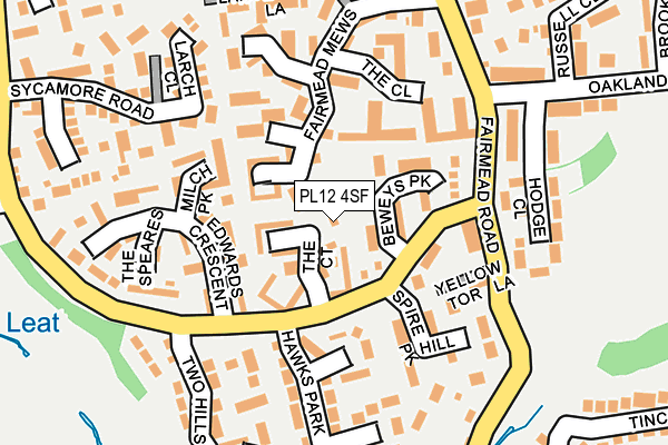 PL12 4SF map - OS OpenMap – Local (Ordnance Survey)