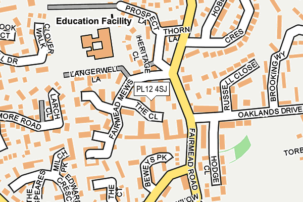 PL12 4SJ map - OS OpenMap – Local (Ordnance Survey)