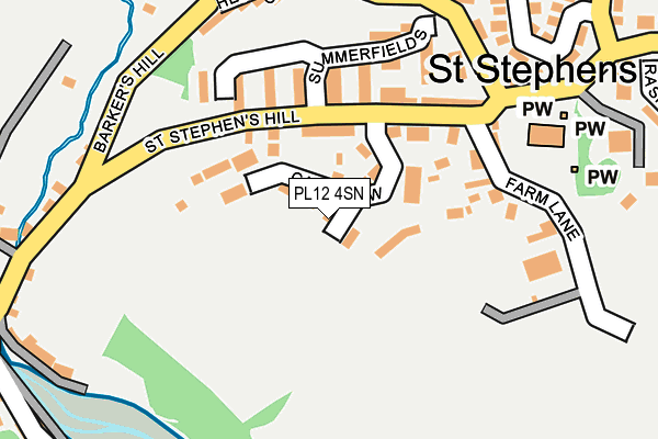 PL12 4SN map - OS OpenMap – Local (Ordnance Survey)
