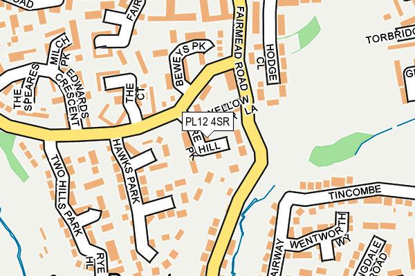 PL12 4SR map - OS OpenMap – Local (Ordnance Survey)