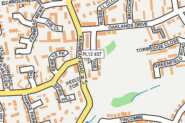 PL12 4ST map - OS OpenMap – Local (Ordnance Survey)