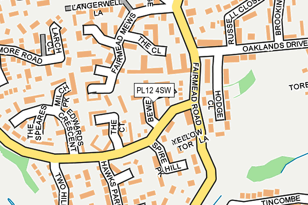 PL12 4SW map - OS OpenMap – Local (Ordnance Survey)