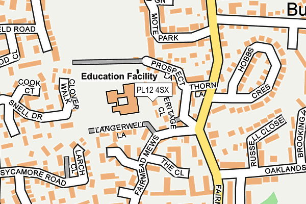PL12 4SX map - OS OpenMap – Local (Ordnance Survey)