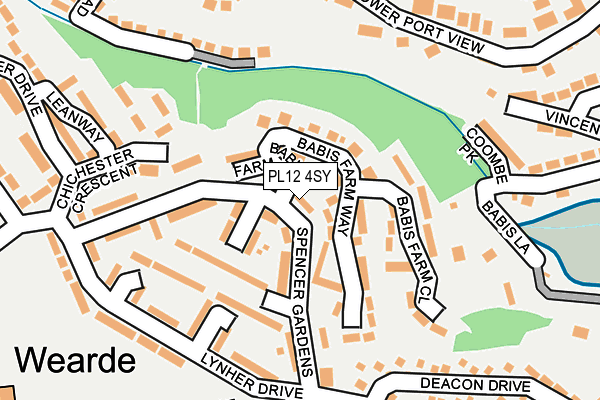 PL12 4SY map - OS OpenMap – Local (Ordnance Survey)