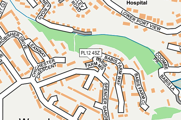 PL12 4SZ map - OS OpenMap – Local (Ordnance Survey)