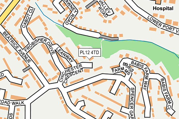 PL12 4TD map - OS OpenMap – Local (Ordnance Survey)
