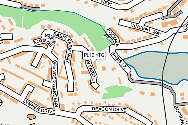 PL12 4TG map - OS OpenMap – Local (Ordnance Survey)