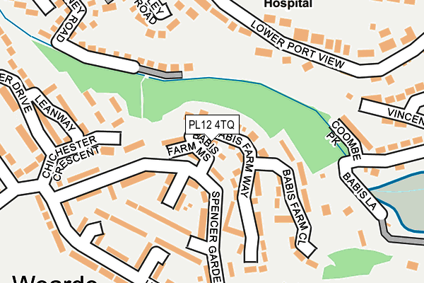 PL12 4TQ map - OS OpenMap – Local (Ordnance Survey)