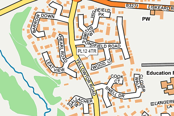 PL12 4TR map - OS OpenMap – Local (Ordnance Survey)