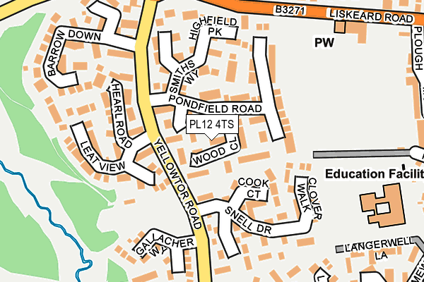 PL12 4TS map - OS OpenMap – Local (Ordnance Survey)