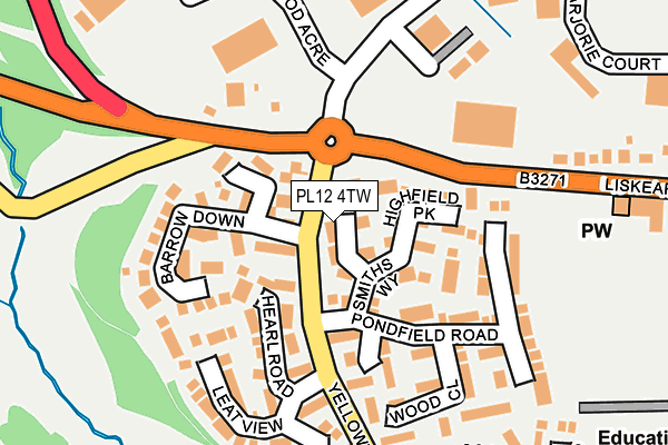 PL12 4TW map - OS OpenMap – Local (Ordnance Survey)