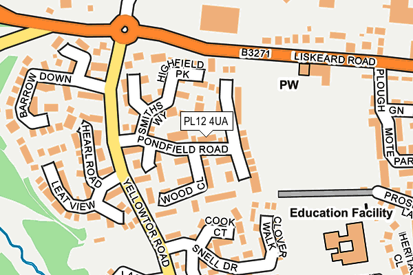 PL12 4UA map - OS OpenMap – Local (Ordnance Survey)