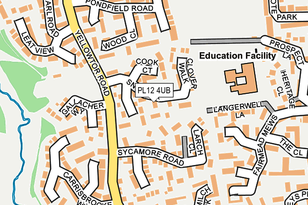 PL12 4UB map - OS OpenMap – Local (Ordnance Survey)