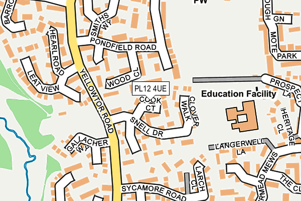 PL12 4UE map - OS OpenMap – Local (Ordnance Survey)