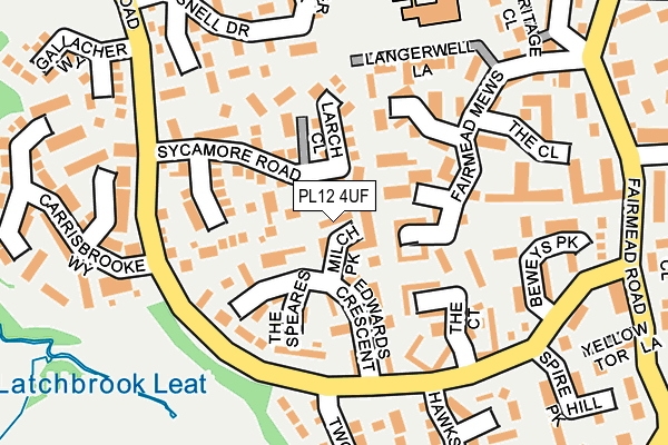 PL12 4UF map - OS OpenMap – Local (Ordnance Survey)