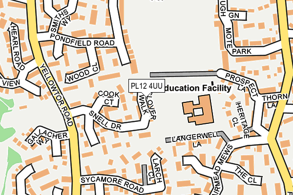 PL12 4UU map - OS OpenMap – Local (Ordnance Survey)