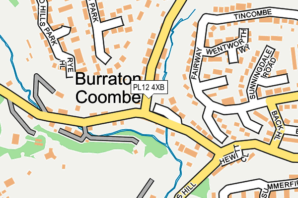 PL12 4XB map - OS OpenMap – Local (Ordnance Survey)