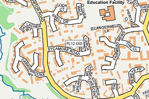 PL12 4XS map - OS OpenMap – Local (Ordnance Survey)