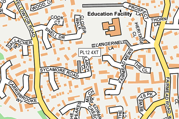 PL12 4XT map - OS OpenMap – Local (Ordnance Survey)