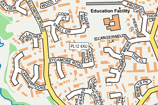 PL12 4XU map - OS OpenMap – Local (Ordnance Survey)