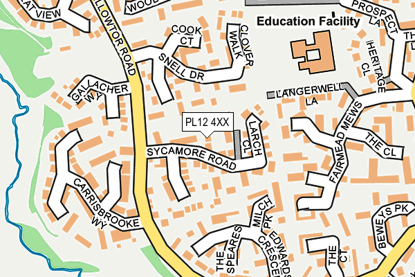 PL12 4XX map - OS OpenMap – Local (Ordnance Survey)